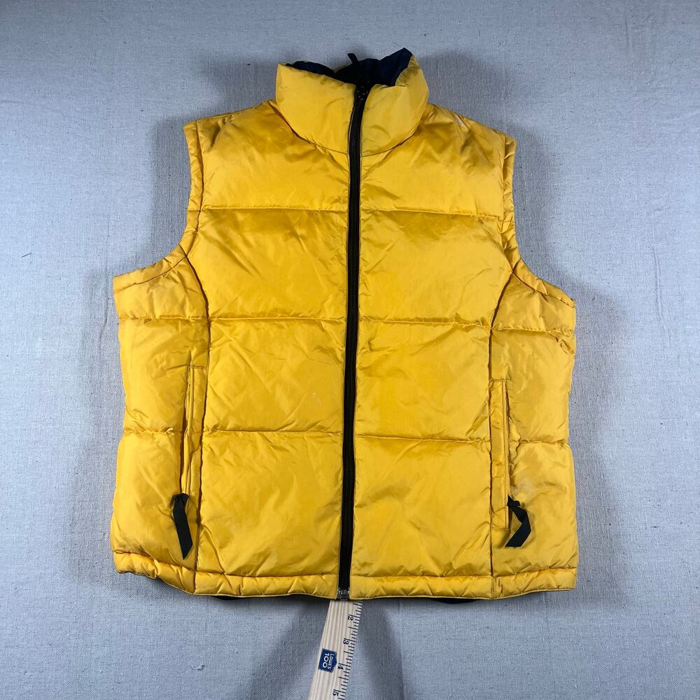 Fog by London Fob Quilted Puffer Vest Mens Size Medium Yellow Gorpcore